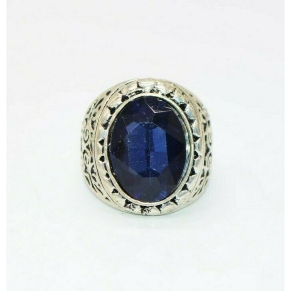Unbranded Jewelry - Blue Faceted Glass Rhinestone Abstract Embellished